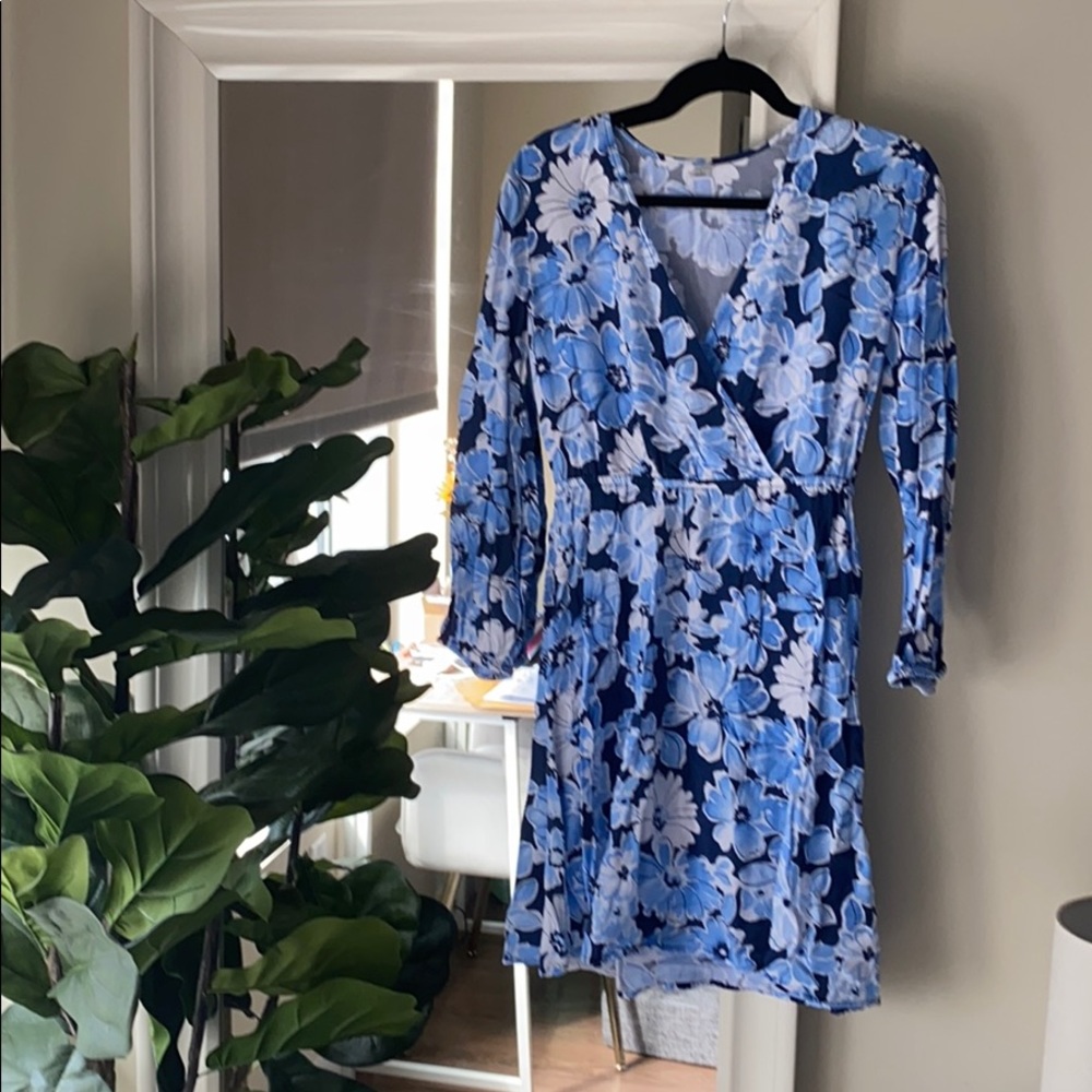 Never worn! Faux wrap dress